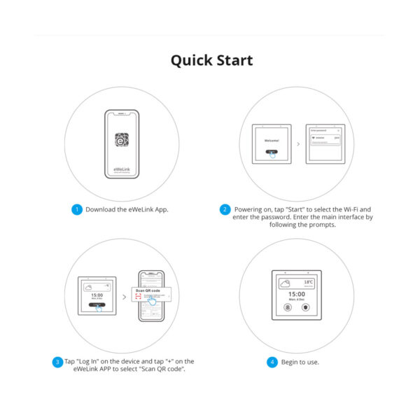 GloboStar® 80094 SONOFF NSPanel86PB Wi-Fi & Zigbee 3.0 Smart Scene Wall Switch (86/EU Type) - AC 100-240V - Integrated HMI Touch Panel - Smart Controller & Gateway for All Smart Devises - Image 28