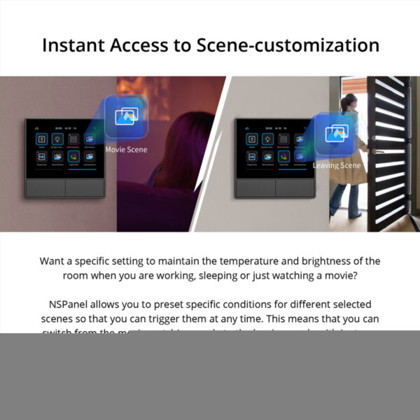 GloboStar® 80096 SONOFF NSPanel-EUW - Wi-Fi Smart Scene Wall Switch (86/EU Type) - Integrated HMI Touch Panel -  Smart Controller & Gateway for All Smart Devises - Image 14