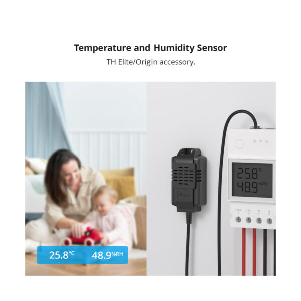 GloboStar® 80102 SONOFF THS01 Temperature and Humidity Sensor Measuring Range From -40℃ to +85℃ - Cable Length 50cm - Image 2