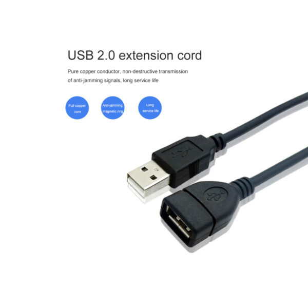 GloboStar® 80104 SONOFF USB Male to Female Extension Cable 2.0 Cable Length 150cm - Image 4