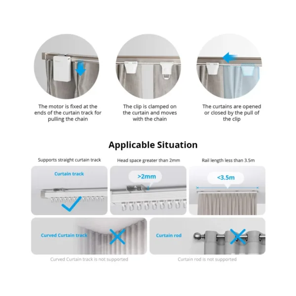 GloboStar® 80133 SONOFF ZBCurtain - Zigbee Smart Curtain Motor - Image 6