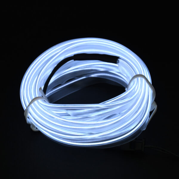 GloboStar® 82200 TUBE 360° Degree Διακοσμητική EL-Wire Neon Αυτοκινήτου Κορδόνι ΣΕΤ 3m 1W/3m 30lm/m 360° DC 12V με Βύσμα Αναπτήρα Αυτοκινήτου Αδιάβροχη IP68 Ψυχρό Λευκό 6000K - Image 4