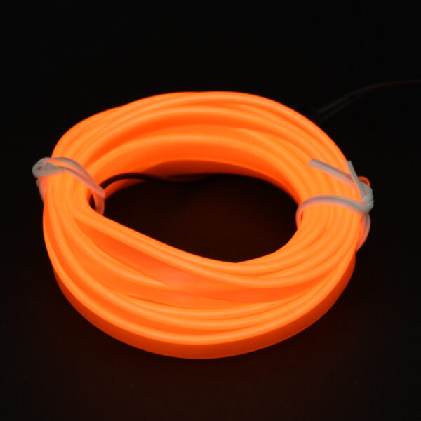 GloboStar® 82201 TUBE 360° Degree Διακοσμητική EL-Wire Neon Αυτοκινήτου Κορδόνι ΣΕΤ 3m 1W/3m 30lm/m 360° DC 12V με Βύσμα Αναπτήρα Αυτοκινήτου Αδιάβροχη IP68 Πορτοκαλί - Image 4