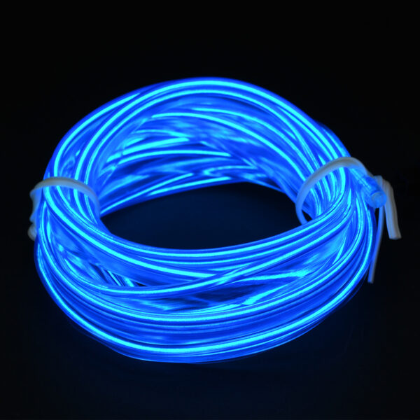 GloboStar® 82205 TUBE 360° Degree Διακοσμητική EL-Wire Neon Αυτοκινήτου Κορδόνι ΣΕΤ 3m 1W/3m 30lm/m 360° DC 12V με Βύσμα Αναπτήρα Αυτοκινήτου Αδιάβροχη IP68 Μπλε - Image 4