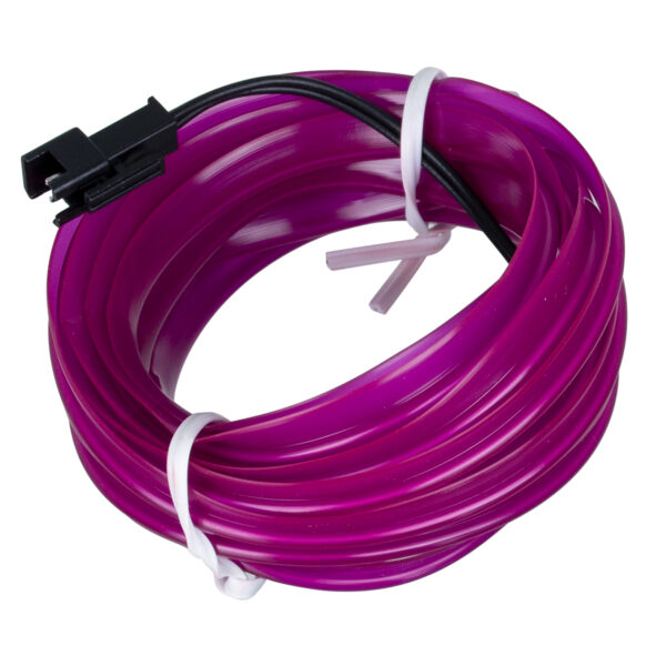 GloboStar® 82207 TUBE 360° Degree Διακοσμητική EL-Wire Neon Αυτοκινήτου Κορδόνι ΣΕΤ 3m 1W/3m 30lm/m 360° DC 12V με Βύσμα Αναπτήρα Αυτοκινήτου Αδιάβροχη IP68 Μωβ - Image 3