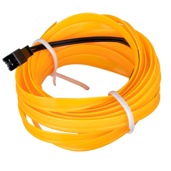 GloboStar® 82208 TUBE 360° Degree Διακοσμητική EL-Wire Neon Αυτοκινήτου Κορδόνι ΣΕΤ 3m 1W/3m 30lm/m 360° DC 12V με Βύσμα Αναπτήρα Αυτοκινήτου Αδιάβροχη IP68 Κίτρινο - Image 3