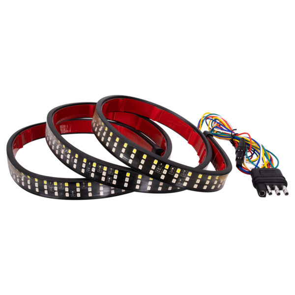 GloboStar® 85330 Car Backlit LED Strip Εύκαμπτη Ταινία 150cm Σήμανσης DRL Αυτοκινήτου 6 Προγραμμάτων Φωτισμού LED SMD 2835 80W DC 12V Αδιάβροχη IP68 Πορτοκαλί - Κόκκινο - Ψυχρό Λευκό 6000K - Image 2