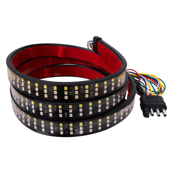 GloboStar® 85330 Car Backlit LED Strip Εύκαμπτη Ταινία 150cm Σήμανσης DRL Αυτοκινήτου 6 Προγραμμάτων Φωτισμού LED SMD 2835 80W DC 12V Αδιάβροχη IP68 Πορτοκαλί - Κόκκινο - Ψυχρό Λευκό 6000K - Image 3