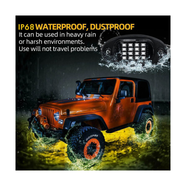 GloboStar® 85331 Car Underbody LED Flood Kit DC 12V 60W με Smart Bluetooth Controller - Εφαρμογή APP & Ασύρματο Χειριστήριο RF Αδιάβροχο IP68 Πολύχρωμο RGB - Image 8