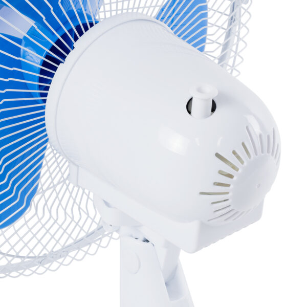 GloboStar® SOLARI-FAN 85353 Solar Fan Αυτόνομος Ηλιακός Επιτραπέζιος Ανεμιστήρας 25W 2 Λειτουργιών Ρεύματος με AC 220-240V ή με Φωτοβολταϊκό Panel 9V 12W & Επαναφορτιζόμενη Μπαταρία Li-ion 7.4V 4400mAh - 3 Ταχύτητες - IP20 - Μ24 x Π36 x Υ49cm - Λευκό & Μπλε - 2 Years Warranty - Image 6