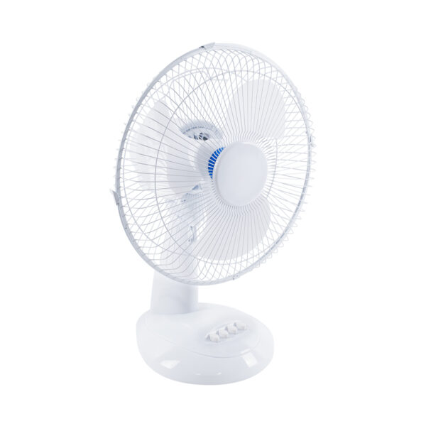 GloboStar® SOLARI-FAN 85354 Solar Fan Αυτόνομος Ηλιακός Επιτραπέζιος Ανεμιστήρας 25W 2 Λειτουργιών Ρεύματος με AC 220-240V ή με Φωτοβολταϊκό Panel 9V 12W & Επαναφορτιζόμενη Μπαταρία Li-ion 7.4V 4400mAh - 3 Ταχύτητες - IP20 - Μ24 x Π36 x Υ49cm - Λευκό - 2 Years Warranty - Image 2