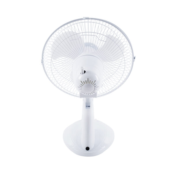 GloboStar® SOLARI-FAN 85354 Solar Fan Αυτόνομος Ηλιακός Επιτραπέζιος Ανεμιστήρας 25W 2 Λειτουργιών Ρεύματος με AC 220-240V ή με Φωτοβολταϊκό Panel 9V 12W & Επαναφορτιζόμενη Μπαταρία Li-ion 7.4V 4400mAh - 3 Ταχύτητες - IP20 - Μ24 x Π36 x Υ49cm - Λευκό - 2 Years Warranty - Image 4