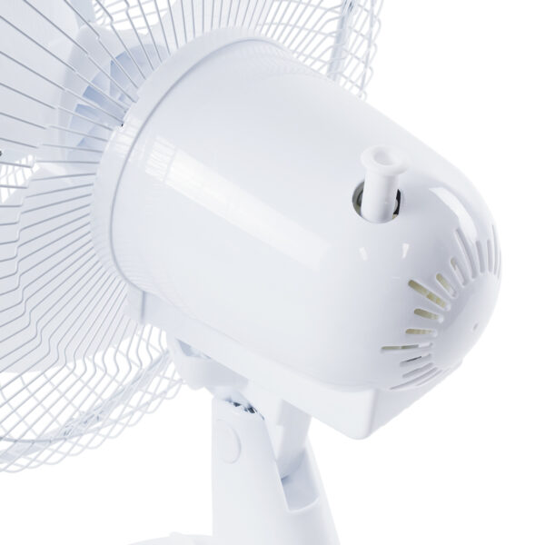 GloboStar® SOLARI-FAN 85354 Solar Fan Αυτόνομος Ηλιακός Επιτραπέζιος Ανεμιστήρας 25W 2 Λειτουργιών Ρεύματος με AC 220-240V ή με Φωτοβολταϊκό Panel 9V 12W & Επαναφορτιζόμενη Μπαταρία Li-ion 7.4V 4400mAh - 3 Ταχύτητες - IP20 - Μ24 x Π36 x Υ49cm - Λευκό - 2 Years Warranty - Image 6