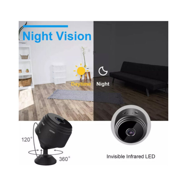 GloboStar® 86004 WIFI 2.4G IP CAMERA 1.0MP 1080P - Έξυπνη Κρυφή IP Κάμερα WiFi 1080P 150° Παρακολούθησης με Νυχτερινή Λήψη & Αισθητήρα Κίνησης - Μαύρο - Image 14