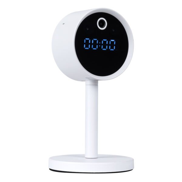 GloboStar® 86006 Rechargeable Table Camera WiFi HD 1080P 160° 1500mAh Two Way Audio Motion Detection & Digital Clock - Επαναφορτιζόμενη Επιτραπέζια Κάμερα WiFi HD 1080P 160° 1500mAh Διπλή Κατέυθυνση Ομιλίας Ανιχνευτή Κίνησης & Ψηφιακό Ρολόι - Λευκό - Image 2