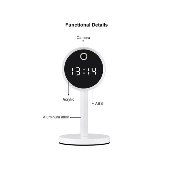 GloboStar® 86006 Rechargeable Table Camera WiFi HD 1080P 160° 1500mAh Two Way Audio Motion Detection & Digital Clock - Επαναφορτιζόμενη Επιτραπέζια Κάμερα WiFi HD 1080P 160° 1500mAh Διπλή Κατέυθυνση Ομιλίας Ανιχνευτή Κίνησης & Ψηφιακό Ρολόι - Λευκό - Image 13