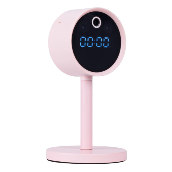 GloboStar® 86007 Rechargeable Table Camera WiFi HD 1080P 160° 1500mAh Two Way Audio Motion Detection & Digital Clock - Επαναφορτιζόμενη Επιτραπέζια Κάμερα WiFi HD 1080P 160° 1500mAh Διπλή Κατέυθυνση Ομιλίας Ανιχνευτή Κίνησης & Ψηφιακό Ρολόι - Ροζ - Image 2