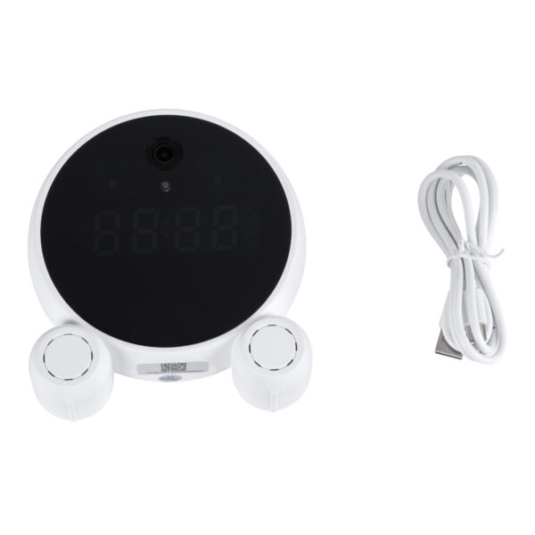 GloboStar® 86015 Rechargeable Table Camera 2MP WiFi HD 1080P 120° 5000mAh Two Way Audio Motion Detection & Digital Clock - Επαναφορτιζόμενη Επιτραπέζια Κάμερα 2MP WiFi HD 1080P 120° 5000mAh Διπλή Κατέυθυνση Ομιλίας Ανιχνευτή Κίνησης Ψηφιακό Ρολόι - Λευκό - Image 9