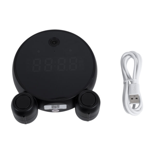 GloboStar® 86016 Rechargeable Table Camera 2MP WiFi HD 1080P 120° 5000mAh Two Way Audio Motion Detection & Digital Clock - Επαναφορτιζόμενη Επιτραπέζια Κάμερα 2MP WiFi HD 1080P 120° 5000mAh Διπλή Κατέυθυνση Ομιλίας Ανιχνευτή Κίνησης Ψηφιακό Ρολόι - Μαύρο - Image 8