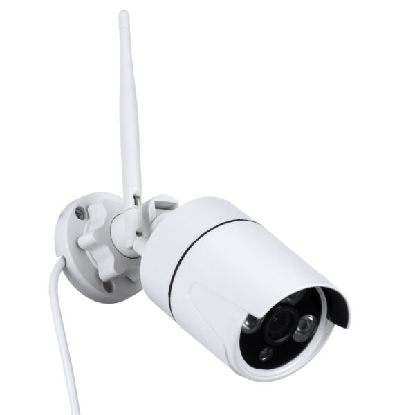 GloboStar® 86037 Ασύρματο Καταγραφικό με 4 x Camera 2MP 1080P WiFi  150° Μοιρών - Αδιάβροχο IP66 - Νυχτερινή Όραση με LED IR - Μονή Κατέυθυνση Ομιλίας - Ανιχνευτή Κίνησης - Νυχτερινή Λήψη - Λευκό - Image 4