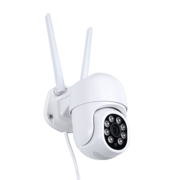 GloboStar® 86039 Ασύρματο Καταγραφικό με 4 x Camera 2MP 1080P WiFi  360° Μοιρών - Αδιάβροχο IP66 - Νυχτερινή Όραση με LED IR - Διπλή Κατέυθυνση Ομιλίας - Ανιχνευτή Κίνησης - Νυχτερινή Λήψη - Λευκό - Image 3