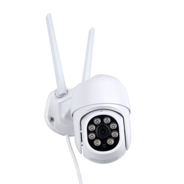 GloboStar® 86039 Ασύρματο Καταγραφικό με 4 x Camera 2MP 1080P WiFi  360° Μοιρών - Αδιάβροχο IP66 - Νυχτερινή Όραση με LED IR - Διπλή Κατέυθυνση Ομιλίας - Ανιχνευτή Κίνησης - Νυχτερινή Λήψη - Λευκό - Image 4