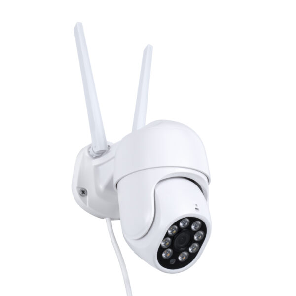 GloboStar® 86039 Ασύρματο Καταγραφικό με 4 x Camera 2MP 1080P WiFi  360° Μοιρών - Αδιάβροχο IP66 - Νυχτερινή Όραση με LED IR - Διπλή Κατέυθυνση Ομιλίας - Ανιχνευτή Κίνησης - Νυχτερινή Λήψη - Λευκό - Image 5