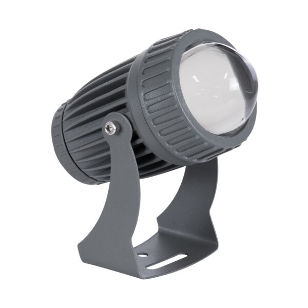 GloboStar® SPOT-FENIA 90137 Σποτ Φωτισμου Wall Washer LED 10W 1000lm 5° DC 24V DMX512 Αδιάβροχο IP65 D7 x H12cm RGB - Γκρι Ανθρακί - 3 Years Warranty - Image 2