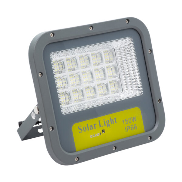 GloboStar® HECATE 90205 Αυτόνομος Ηλιακός Προβολέας LED SUPREME Series SMD 150W 15000lm με Ενσωματωμένη Μπαταρία 15000mAh - Φωτοβολταϊκό Πάνελ με Αισθητήρα Ημέρας-Νύχτας και Ασύρματο Χειριστήριο RF 2.4Ghz Αδιάβροχος IP66 Ψυχρό Λευκό 6000K - 3 Χρόνια Εγγύηση - Image 2