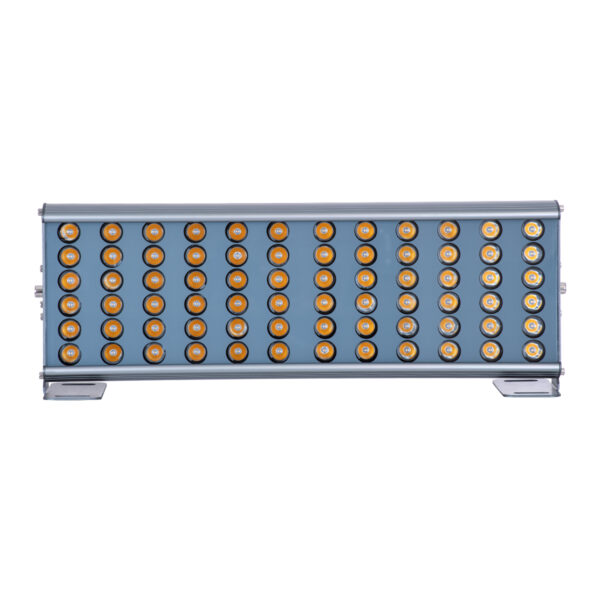 GloboStar® FLOOD-TENA 90221 Προβολέας Wall Washer για Φωτισμό Κτιρίων LED 72W 6480lm 10° DC 24V Αδιάβροχο IP65 L46.5 x W7 x H16.5cm Θερμό Λευκό 2700K - Ασημί - 3 Years Warranty - Image 3