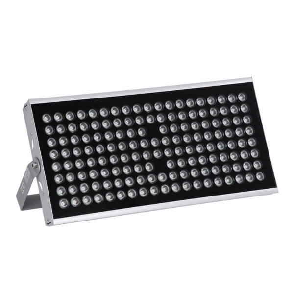 GloboStar® FLOOD-TENA 90223 Προβολέας Wall Washer για Φωτισμό Κτιρίων LED 150W 13500lm 10° DC 24V Αδιάβροχο IP65 L43.5 x W15.5 x H18cm Θερμό Λευκό 2700K - Ασημί - 3 Years Warranty - Image 2