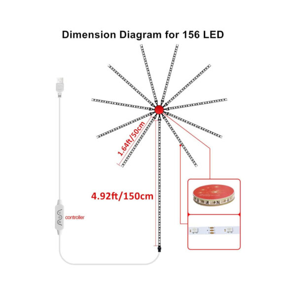 GloboStar® DIGIFRWORKS 90339 Σετ Ψηφιακής LED RGB Ταινίας 5 Μέτρων με Ψηφιακό Controller με WiFi Smart APP & Ασύρματο Χειριστήριο RF 2.4Ghz - LED SMD 5050 50W/Σετ 156LED/Σετ 156PIXEL/Σετ 3000lm/Σετ 120° DC 5V με USB 2.0 IP20 Πολύχρωμο RGB - Dimmable - Μ205 x Π105 x Υ1.5cm - 2 Χρόνια Εγγύηση - Image 8