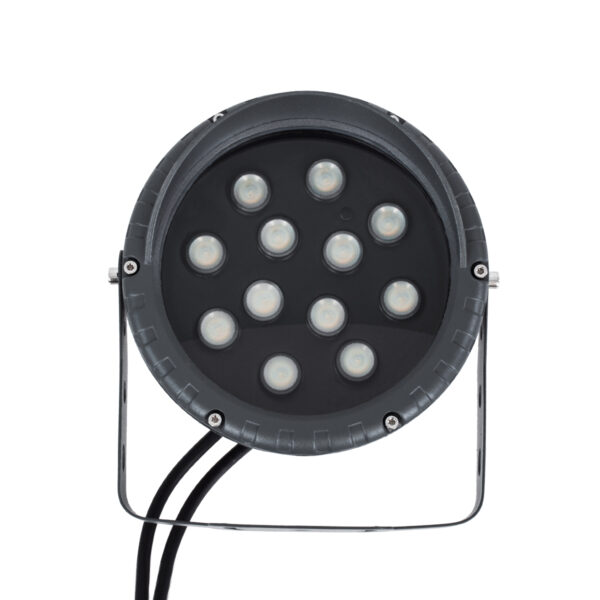 GloboStar® TREELIGHT-VINA 90362 Σποτ Φωτισμού με Αντιθαμβωτική Γρίλια Ειδικό για Φυτά - Δέντρα με Βάση Κήπου / Καρφωτό LED 24W 2040lm 10° DC 24V Αδιάβροχο IP65 L21.5 x W18.3 x H14cm RGBW DMX512 - Γκρι Ανθρακί - 3 Years Warranty - Image 7