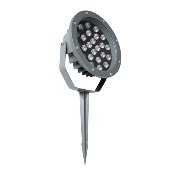 GloboStar® TREELIGHT-RIVA 90363 Σποτ Φωτισμού Ειδικό για Φυτά - Δέντρα με Βάση Κήπου / Καρφωτό LED 24W 2040lm 10° DC 24V Αδιάβροχο IP67 Φ20.5 x Υ6.5cm Αρχιτεκτονικό Πορτοκαλί 2200K - Γκρι Ανθρακί - 3 Years Warranty - Image 2