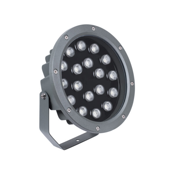 GloboStar® TREELIGHT-RIVA 90366 Σποτ Φωτισμού Ειδικό για Φυτά - Δέντρα με Βάση Κήπου / Καρφωτό LED 24W 2040lm 10° DC 24V Αδιάβροχο IP67 Φ20.5 x Υ6.5cm RGBW DMX512 - Γκρι Ανθρακί - 3 Years Warranty - Image 3