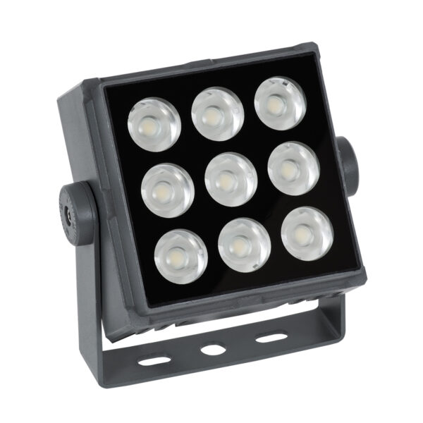 GloboStar® FLOOD-TINY 90368 Προβολέας Wall Washer για Φωτισμό Κτιρίων LED 27W 2430lm 3° DC 24V Αδιάβροχο IP65 Μ13.8 x Π16.4 x Υ7cm Θερμό Λευκό 2700K - Γκρι Ανθρακί - 3 Χρόνια Εγγύηση - Image 2