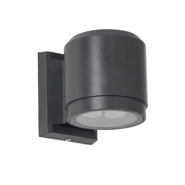 GloboStar® WALLLIGHT-SONA 90481 Φωτιστικό Τοίχου - Απλίκα LED 12W 1080lm 5° DC 24V Αδιάβροχο IP67 Μ9.5 x Π13 x Υ11cm Θερμό Λευκό 2700K - Γκρι Ανθρακί - 3 Years Warranty - Image 2