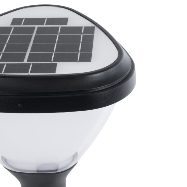 GloboStar® SOLARMIS 90521 LED Solar Bollard Light Κολωνάκι Κήπου Εξωτερικού Χώρου 10W 180lm 120° με Ενσωματωμένο Φωτοβολταϊκό Panel 6V 5W & Επαναφορτιζόμενη Μπαταρία Li-ion 3.2V 6000mAh με Αισθητήρα Ημέρας-Νύχτας - Αδιάβροχο IP65 Φ26 x Υ60cm Ψυχρό Λευκό 6000K - 2 Χρόνια Εγγύηση - Image 4