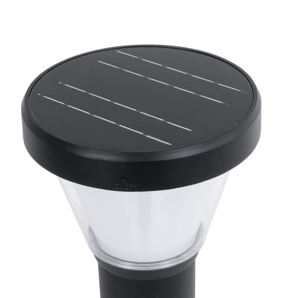 GloboStar® SOLARDIS 90523 LED Solar Bollard Light Κολωνάκι Κήπου Εξωτερικού Χώρου 10W 180lm 120° με Ενσωματωμένο Φωτοβολταϊκό Panel 6V 5W & Επαναφορτιζόμενη Μπαταρία Li-ion 3.2V 6000mAh με Αισθητήρα Ημέρας-Νύχτας - Αδιάβροχο IP65 Φ24 x Υ88cm Ψυχρό Λευκό 6000K - 2 Χρόνια Εγγύηση - Image 4