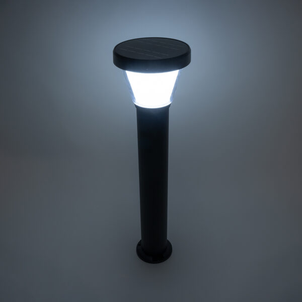 GloboStar® SOLARDIS 90523 LED Solar Bollard Light Κολωνάκι Κήπου Εξωτερικού Χώρου 10W 180lm 120° με Ενσωματωμένο Φωτοβολταϊκό Panel 6V 5W & Επαναφορτιζόμενη Μπαταρία Li-ion 3.2V 6000mAh με Αισθητήρα Ημέρας-Νύχτας - Αδιάβροχο IP65 Φ24 x Υ88cm Ψυχρό Λευκό 6000K - 2 Χρόνια Εγγύηση - Image 9