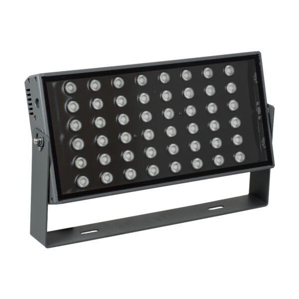 GloboStar® FLOOD-ZANA 90559 Προβολέας Wall Washer για Φωτισμό Κτιρίων LED 100W 8500lm 30° DC 24V Αδιάβροχο IP65 Μ45.5 x Π28 x Υ10cm RGBW DMX512 - Γκρι Ανθρακί - 3 Years Warranty - Image 2