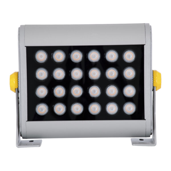 GloboStar® FLOOD-HENA 90444 Προβολέας Wall Washer για Φωτισμό Κτιρίων LED 24W 2040lm 30° AC 220-240V Αδιάβροχο IP67 Μ22.5 x Π6 x Υ16.5cm Αρχιτεκτονικό Πορτοκαλί 2200K - Ασημί - 3 Years Warranty - Image 3