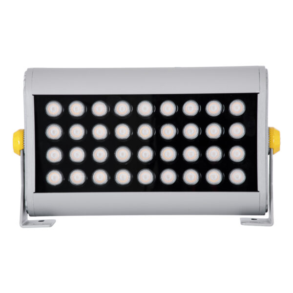 GloboStar® FLOOD-HENA 90445 Προβολέας Wall Washer για Φωτισμό Κτιρίων LED 36W 3060lm 30° AC 220-240V Αδιάβροχο IP67 Μ30 x Π6 x Υ17cm Αρχιτεκτονικό Πορτοκαλί 2200K - Ασημί - 3 Years Warranty - Image 3