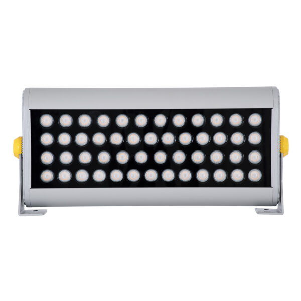 GloboStar® FLOOD-HENA 90446 Προβολέας Wall Washer για Φωτισμό Κτιρίων LED 48W 4080lm 30° AC 220-240V Αδιάβροχο IP67 Μ39 x Π6 x Υ17cm Αρχιτεκτονικό Πορτοκαλί 2200K - Ασημί - 3 Years Warranty - Image 3