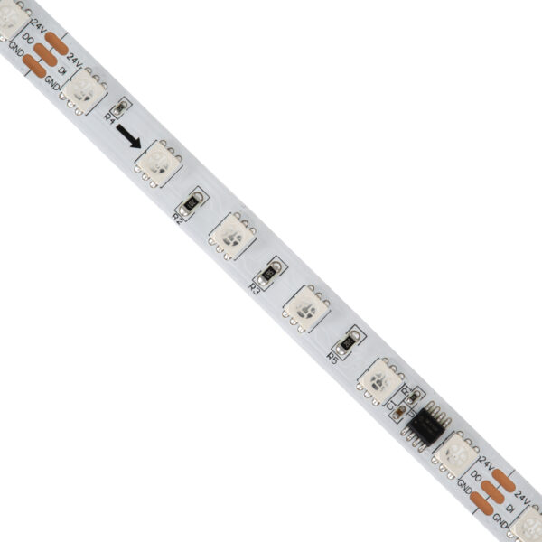 GloboStar® 90596 Digital Pixel Addressable Strip 3 PIN - Ψηφιακή Ταινία LED SMD 5050 14.4W/m 60LED/m 10PIXEL/m SPI/TTL Protocol IC WS2811/SM16703P 1152lm/m 120° DC 24V IP20 RGB - Λευκό Σώμα - Μ5000 x Π10 x Υ2mm - Συσκευασία 5 Μέτρων - 5 Χρόνια Εγγύηση - Image 2