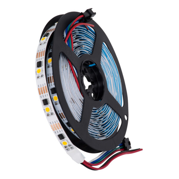 GloboStar® 90598 Digital Pixel Addressable Strip 4 PIN - Ψηφιακή Ταινία LED SMD 5050 9W/m 30LED/m 30PIXEL/m SPI/TTL Protocol IC TM1908 810lm/m 120° DC 12V IP20 Θερμό Λευκό 2700K - Λευκό Σώμα - Μ5000 x Π10 x Υ2mm - Συσκευασία 5 Μέτρων - 5 Χρόνια Εγγύηση