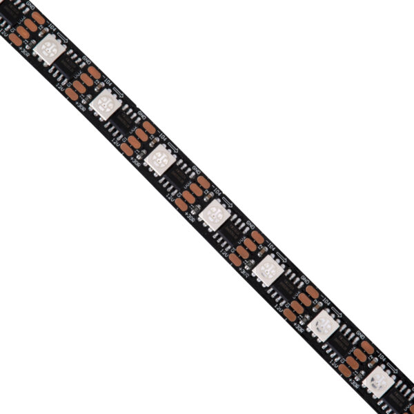 GloboStar® 90604 Digital Pixel Addressable Strip 4 PIN - Ψηφιακή Ταινία LED SMD 5050 14W/m 60LED/m 60PIXEL/m SPI/TTL Protocol IC TM1812 1152lm/m 120° DC 12V IP20 RGB - Μαύρο Σώμα - Μ5000 x Π10 x Υ2mm - Συσκευασία 5 Μέτρων - 5 Χρόνια Εγγύηση - Image 3