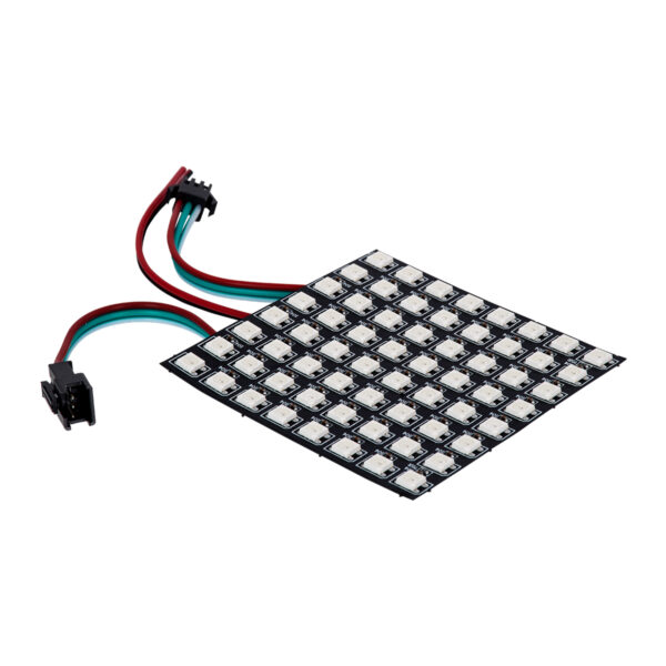 GloboStar® 90607 Digital Pixel Addressable Plate - Ψηφιακή Πλακέτα LED SMD 5050 15.3W/m 64LED/unit 64PIXEL/unit SPI/TTL Protocol IC WS2812/SK6812 1224lm/unit 120° DC 5V IP20 RGB - Μαύρο Σώμα - Μ80 x Π80 x Υ2mm - 5 Χρόνια Εγγύηση - Image 2