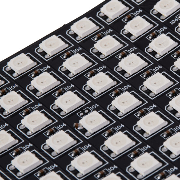 GloboStar® 90607 Digital Pixel Addressable Plate - Ψηφιακή Πλακέτα LED SMD 5050 15.3W/m 64LED/unit 64PIXEL/unit SPI/TTL Protocol IC WS2812/SK6812 1224lm/unit 120° DC 5V IP20 RGB - Μαύρο Σώμα - Μ80 x Π80 x Υ2mm - 5 Χρόνια Εγγύηση - Image 5