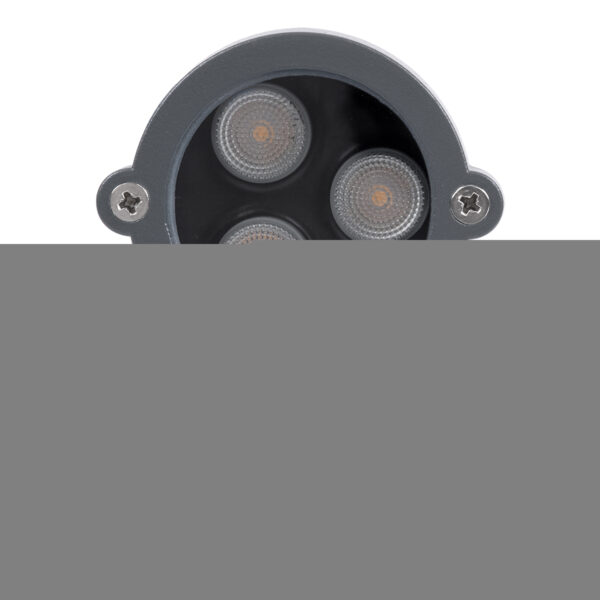 GloboStar® SPOT-YOLA 90630 Σποτ Φωτισμου Wall Washer LED 3W 330lm 30° DC 24V Αδιάβροχο IP65 Φ7 x Υ13.5cm Θερμό Λευκό 3000K - Γκρι Ανθρακί - 3 Years Warranty - Image 3